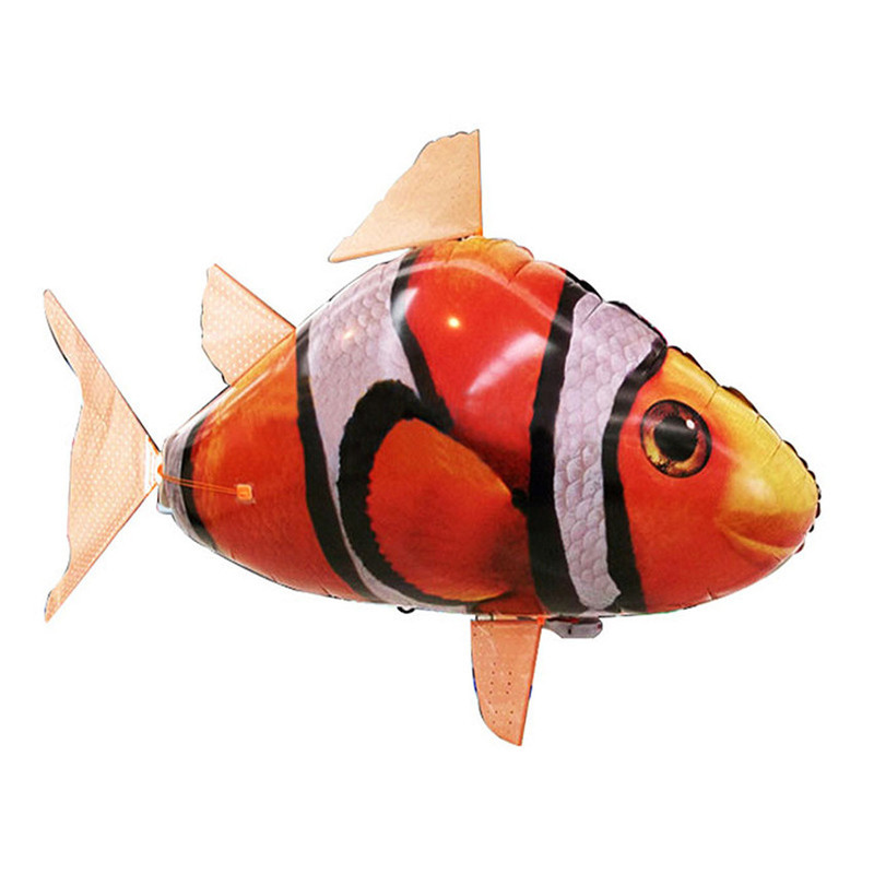 ElectricRC Animals Remote Control Flying Air Shark Toy Clown Fish Balloons RC Helicopter Robot Gift For Kids Inflatable With Helium Fish plane 220913