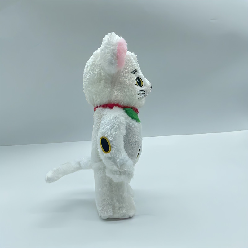 Novos jogos Bearbrick 400% Plush White Plush Cat 10 milh￵es de Blocos Violentos de Liang Bloco Doll Doll Tide Doll 28cm