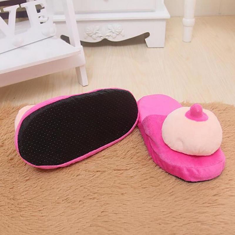 Slippers Fashion Breast Penis Pattern Women Men Cozy Soft Skidproof Indoor Slippers 220913