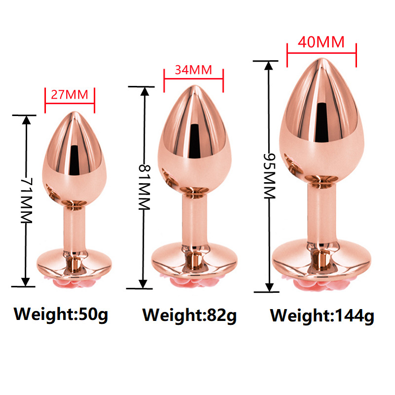 عناصر الجمال قد redni duy Zestaw Krysztaowe serce okrge rowe zoto kwiat metalowe koraliki analne butt plug biuteria wkadka sexy zabawka dla kobiet mczyzna