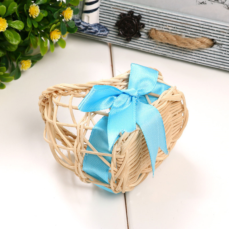 Gift Wrap Baby Shower Decorations Gifts For Guests Mini Woven Flower Basket Chocolate Candy Box Birthday Kids born Party Favors 220913