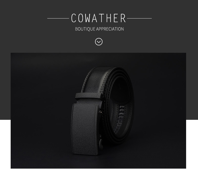 Cintos de cowather Cinturão masculino Automática Fivela de catraca com couro genuíno para homens Marca de luxo Strap 110130cm Comprimento 220913