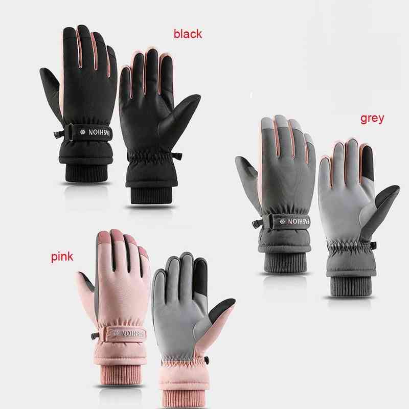 Winter Ski Touch Screen Warm Thicken Waterproof Snowboard Women Men Ridding Gloves Outdoor Accessories 0909