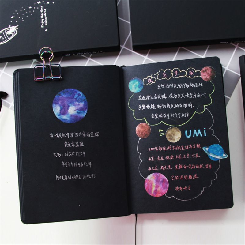 Блокноты All Black Paper Blank Inner Page Portable Маленькая карманная ноутбука Sketchbook 220914