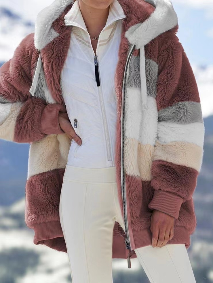 여자 모피 가짜 여성 겨울 플러스 사이즈 긴 테디 재킷 따뜻한 두꺼운 양털 코트 플러시 여성 캐주얼 220913
