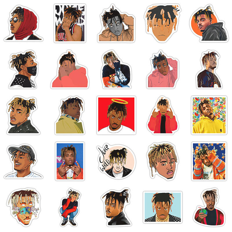 52 pz/pacco Singer Juice Wrld sticker rock rapper Graffiti Kids Toy Skateboard auto Moto Bicicletta Decalcomanie Commercio All'ingrosso