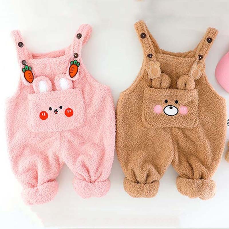 Kledingsets kinderen herfst winter longsleeve set jongens warme casual kleren babymeisje trui plus fluweel dikke cartoon overalls 2 -piece 220913