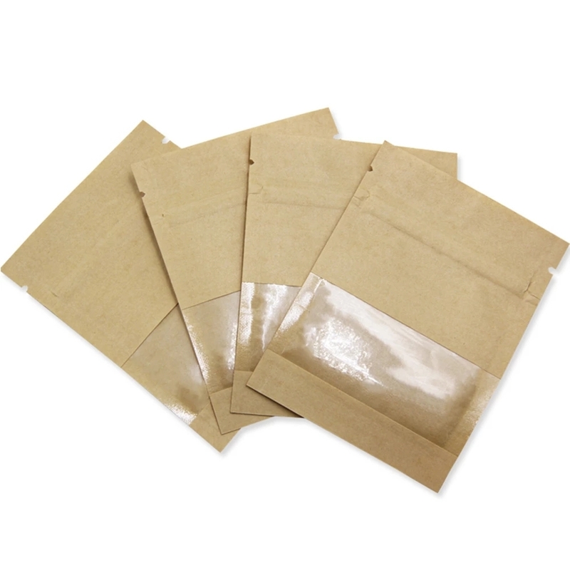 Embrulhe de presente /lote pequeno saco de papel marrom/branco de papel com breol de jóias de brinco de comida de janela 220913