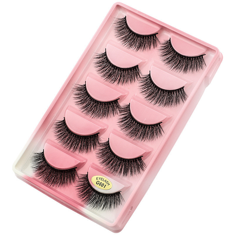 Tjocka långa falska ögonfransar Eyelash Extension Multi-Layer Dramatiska volym Fullremsor Lash 3D Fluffy Natural Daily Eye Makeup