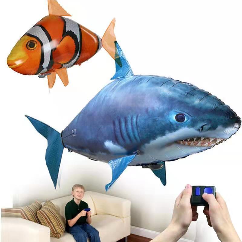 INECRILTRC ANIMENTOS CONTROLE REMOTO REMOTO SUBKAREIRO AERial Fish Inflable Toys Wedding Toys Kids Manipulação de tubarão 220914