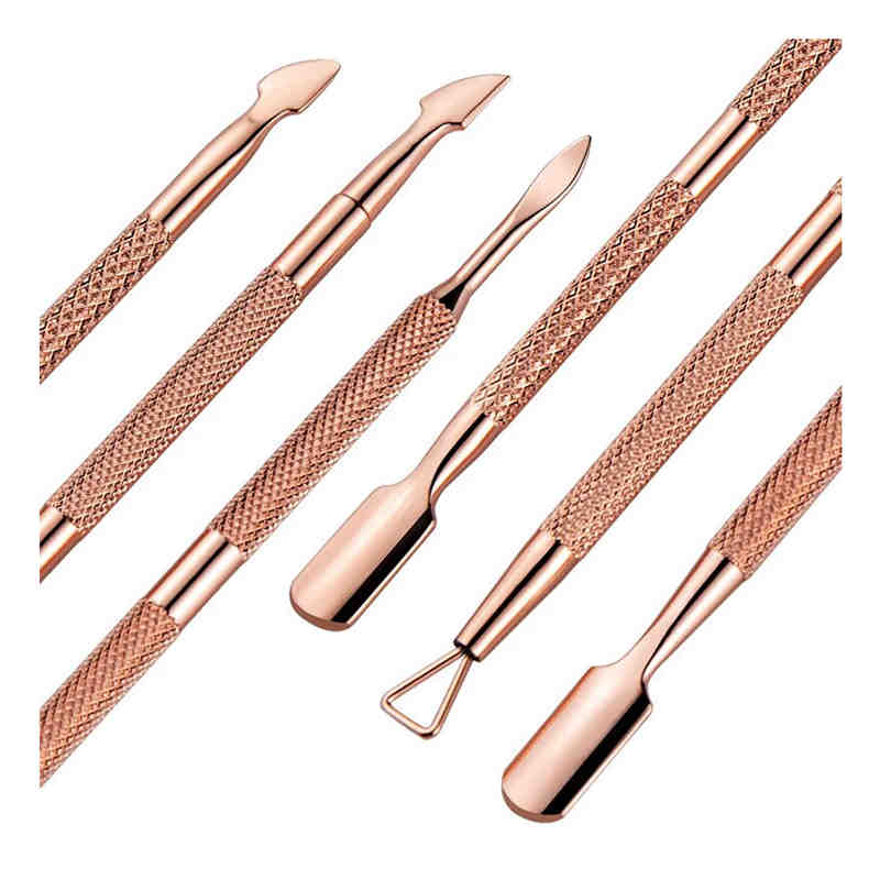 Set di strumenti a 3 stili Spingi cuticole Rimozione dello smalto unghie Unghie in gel Smalto Peeler Raschietto Strumento ingegnere manicure pulito in acciaio inossidabile le unghie