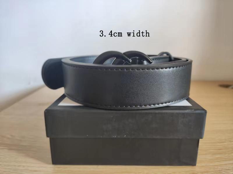 Designer Mäns bälte Kvinnors brev mässing Buckle Belt Högkvalitativ läderbredd 2 0 cm 3 4 cm 3 8 cm med Box234e