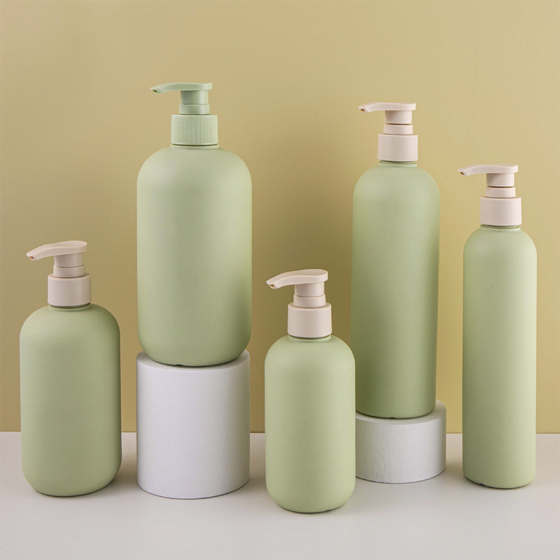 200ml260ml300ml400ml500ml loção verde maquiagem de banheiro shampoo líquido garrafas de dispensador de viagem para dispensador de viagem para gel de banho gel