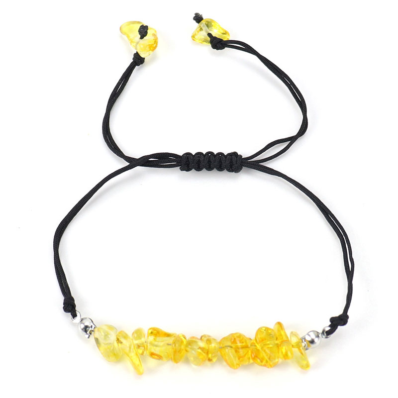 Irregular Natural Crystal Stone Stone Handmade Rape Surxed Charm Bracelets for Women Girl Party Club J￳ias ajust￡veis