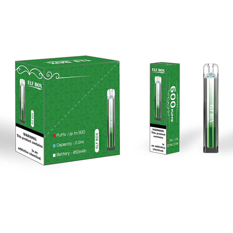 Original Doloda Disposable Vape E Cigarette Crystal Bar ELF BOX 600 Puffs With 0% 2% 3% 5% 450mAh Battery Prefilled 2ml Pod Small Puff Bar Pen Kit VS VOZOL