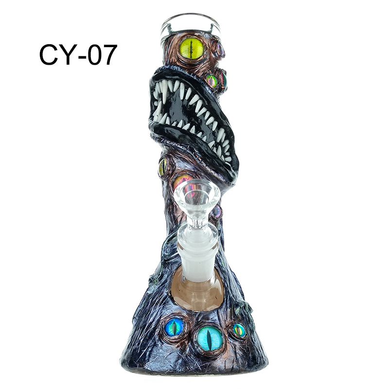 Glass Beaker Bong Huggy Wuggy Granny Monster Horror Games Funny Octopus Playtime Water Pipe For Dry Herb Glass Water Bong Heady Halloween