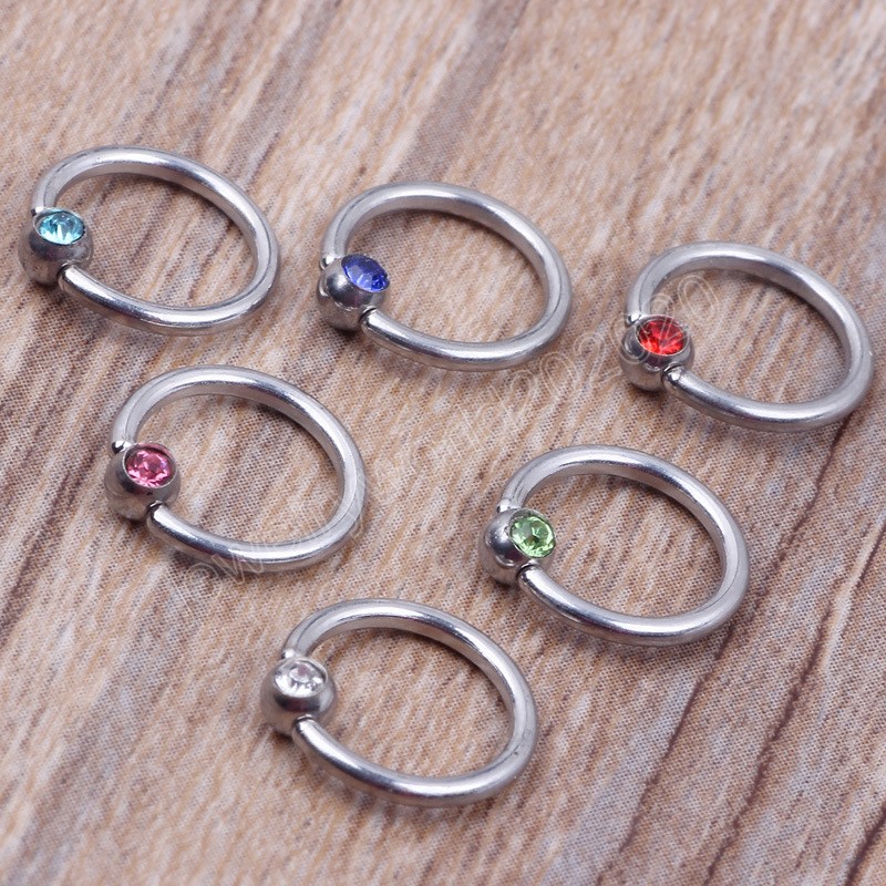 Hoop Burun Yüzüğü Septum Piercing Tıkan Kıkırdak Küpe Kaş Dudak Halkası Kulak Saplama Tragus sarmal kabuklu gövde mücevher