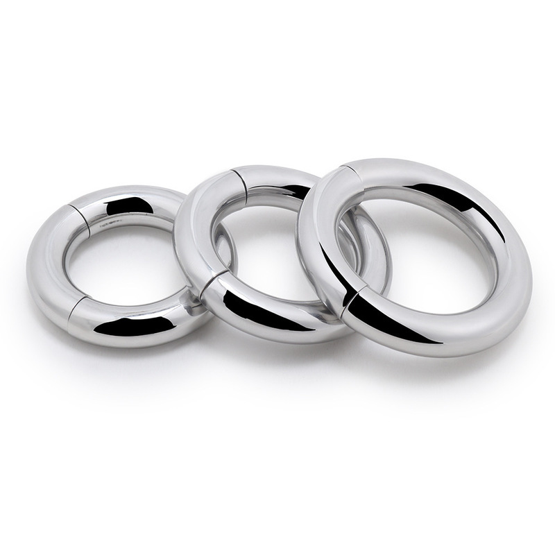 Cockrings 7 size voor kiezen voor zware mannelijke magnetische kogel scrotum brancard metalen penis pik vergrendeling ring vertraging ejaculatie bdsm sex speelgoed mannen 220914