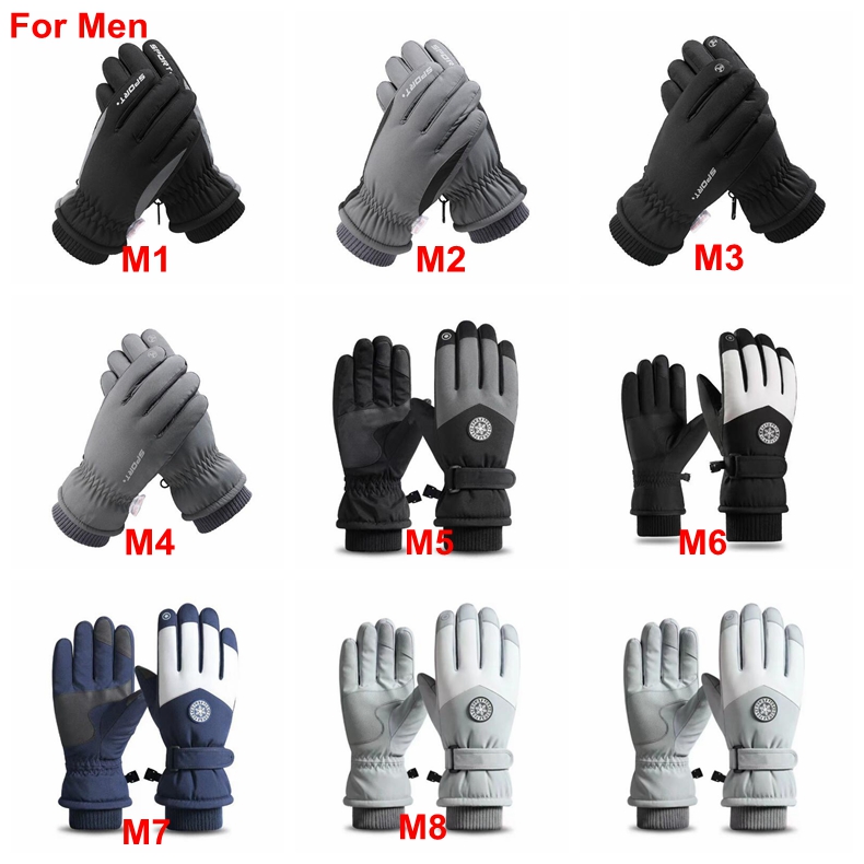 Gants à écran tactile pour femmes hommes extérieur vent étanche conduite course hiver gant chaud