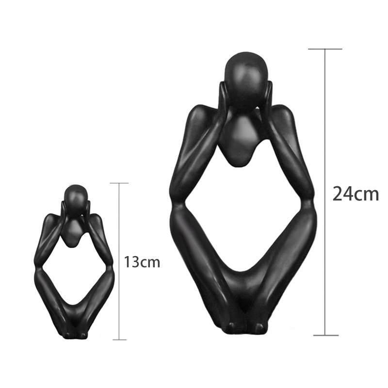 Dekorativa föremål figurer nordisk stil modern konst tänkare staty harts abstrakt figur hem interiör kontor skrivbord handgjorda hantverk dekoration 220914