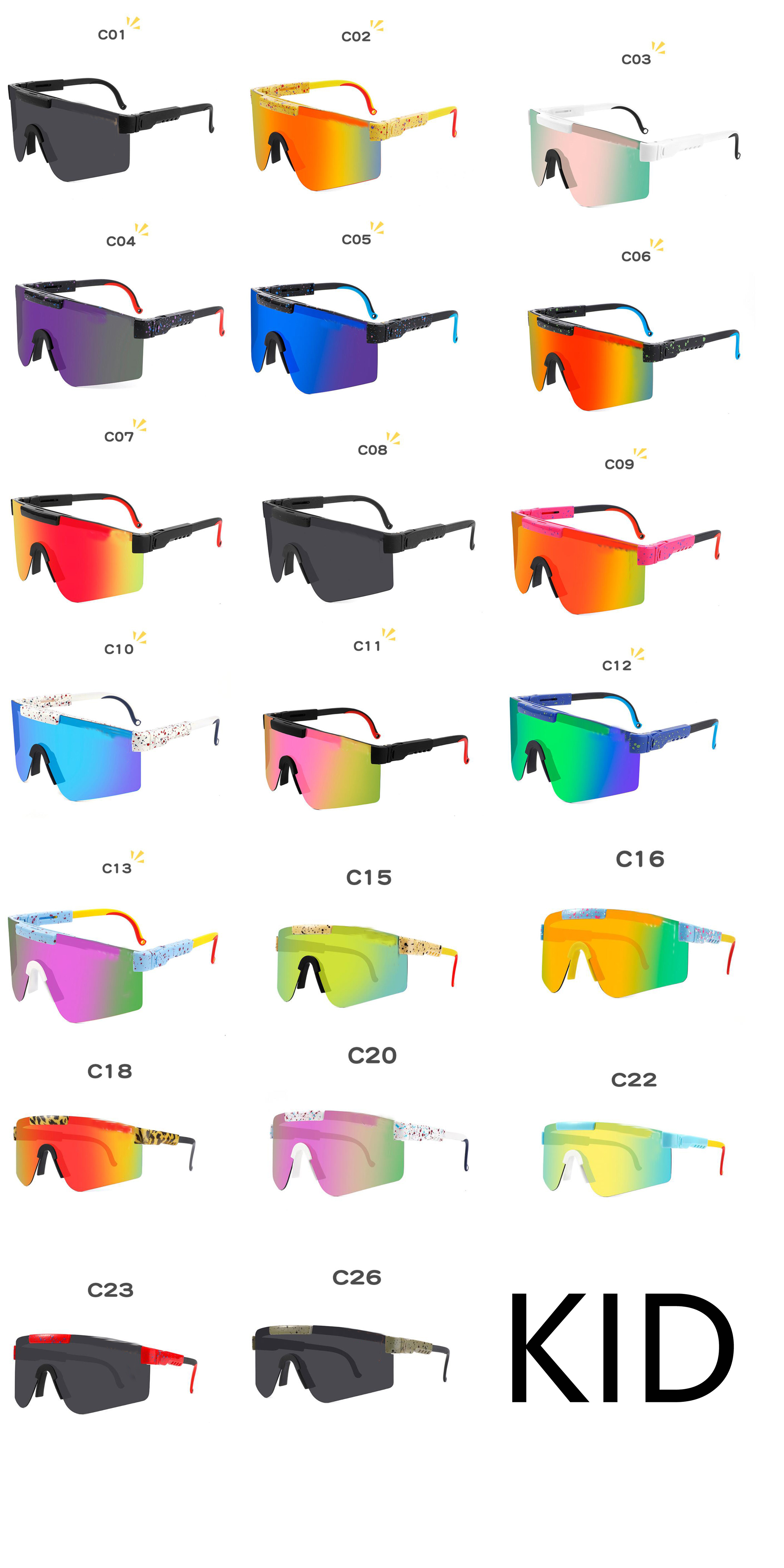 10 stks zomer fashion kid jongen Gepolariseerde zonnebril film verblinden lens kinderen sport spiegel fietsen Goggles meisjes rijden outdoor winddicht brillen zonder doos