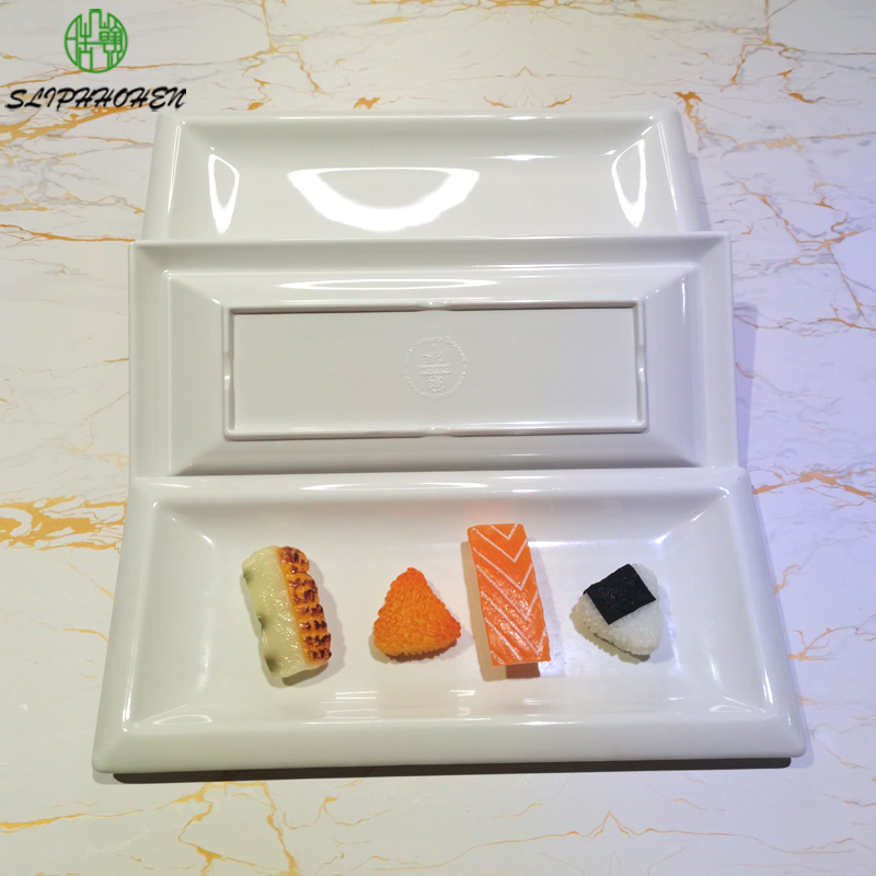 ألواح عشاء Melamine Dinware Plates Sushi Strip Plate Japan Style Restaurant مع أدوات المائدة الميلامين A5