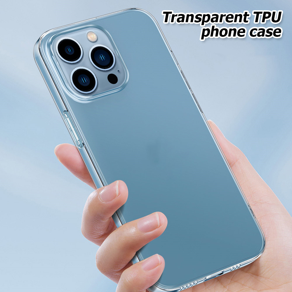 新しいウルトラシン透明なクリアソフトTPU電話ケースiPhone 15 15 14 13のゲルクリスタルバックカバー