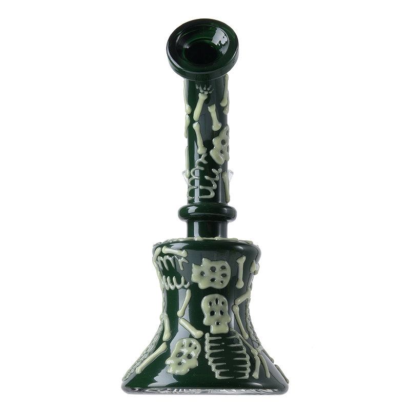 Halloween -stijl waterpijpen ogen teetch gloeien in de donkere unieke glazen bongs waterpijpen douchekop percolator octopus olie dab rigs met kom