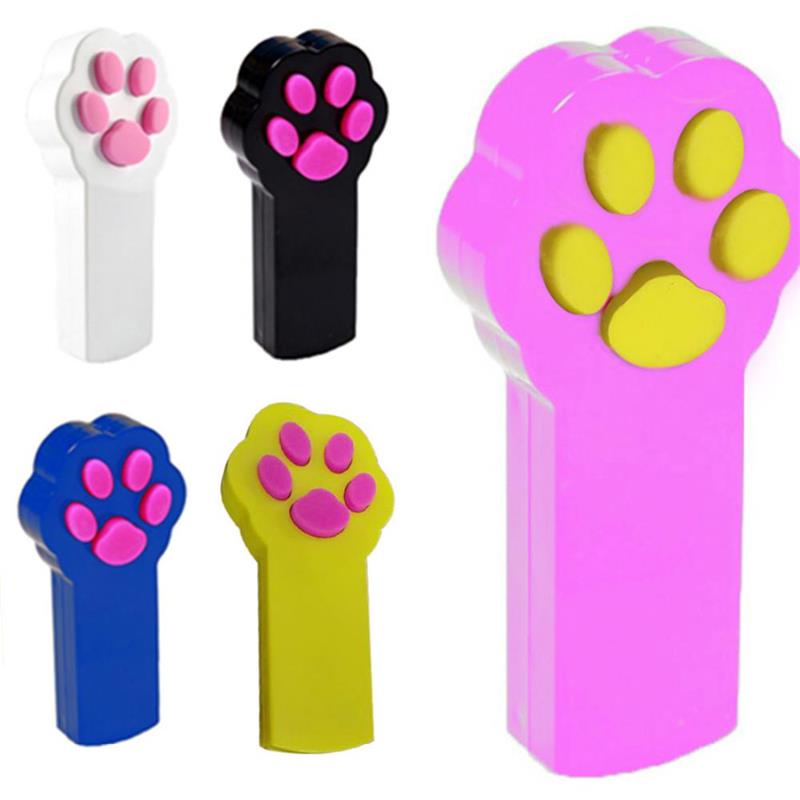 Rolig katt Paw Beam Laser Toy Interactive Automatic Red Laser Pointer tr￤ningsleksak husdjur levererar katter glada