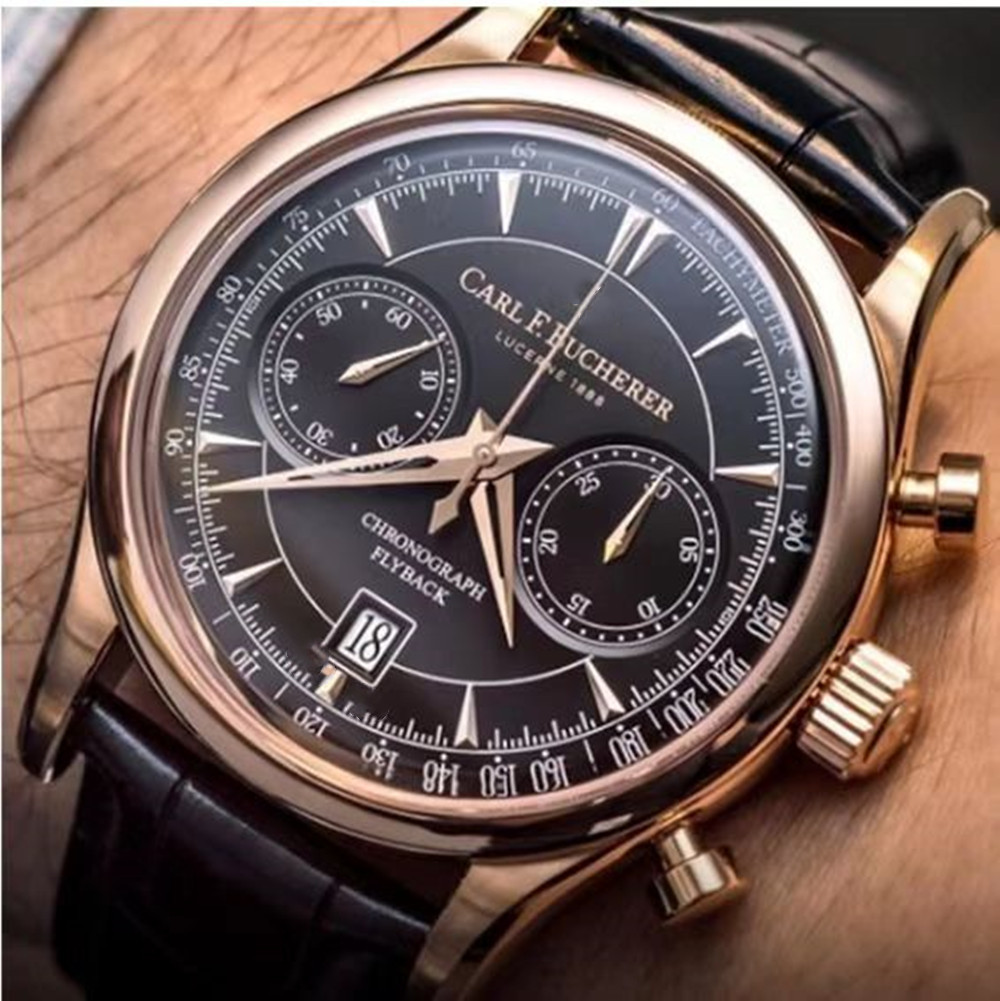 2022 The di alta qualità da uomo di lusso orologi sei punti Serie di forconi tutti i quadranti da lavoro al quarzo guardano carlf marca orologio da moda roun211o