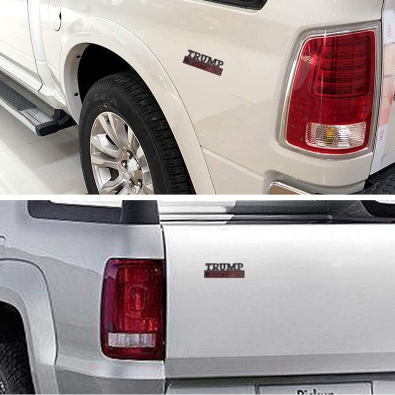 Let Go Brandon Car Sticker Party Favor Aleación de zinc Embellecedor de puerta trasera Insignia Body Leaf Board Banner