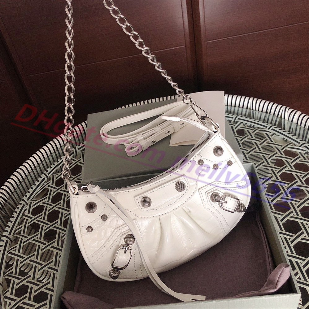 High Luxury genuine motorcycle bag women luxury fashion shoulder cool girl crossover Pink Mini wax black silver red white bags women's handbag purse