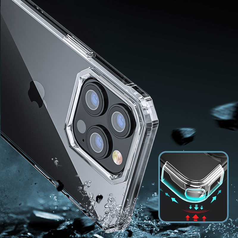 Luxuriöse, kristallklare, quadratische Anti-Vergilbungs-Handyhüllen für iPhone 14 Pro Max, stoßfeste, weiche Stoßstangen-Coque-Abdeckungsfälle