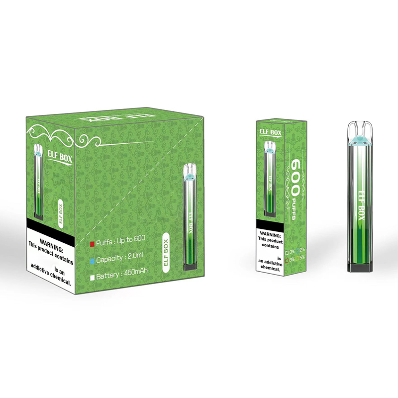 Original Doloda Disposable Vape E Cigarette Crystal Bar ELF BOX 600 Puffs With 0% 2% 3% 5% 450mAh Battery Prefilled 2ml Pod Small Puff Bar Pen Kit VS VOZOL