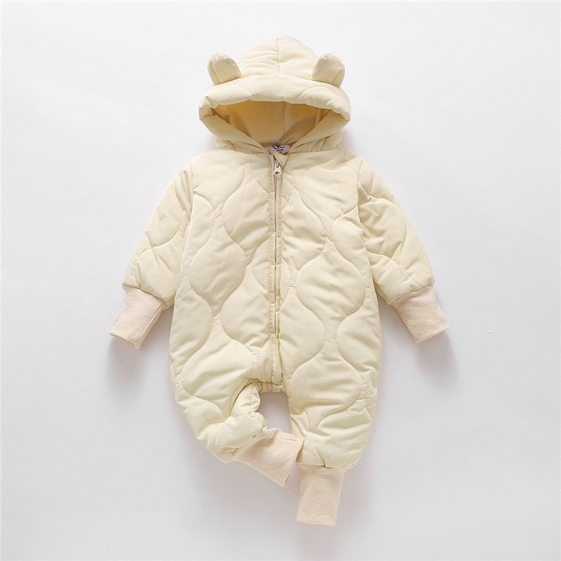 Rompers milancel zima odzież dziecięca Futro podszewka malucha dziewczyny rompers nie ma garnituru dla niemowląt 220913