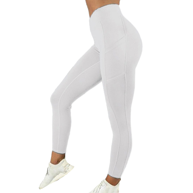 Kvinnors leggings Pocket Workout Leggings Kvinnor Svart H￶g midja Push Up Leggins Fitness Tights Sports Mujer ActiveWear Gym Clothing 220914