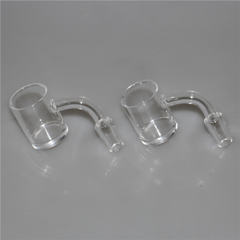 Flat Top Quartz Nails Rökningstillbehör 45 90 Degrees Domeless Quartz Banger 14mm Man For Water Oil Rig Bong Ash Catcher