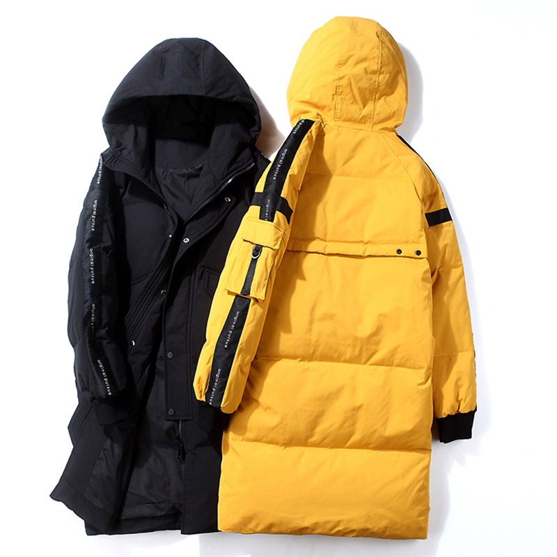 Mens Down Parkas Man Jacket Winter Plus Long Down Jackets Warm Thick Hood Coats Men Fashion Outwear Outfits Classic Windproof Pockets Parkas 220914