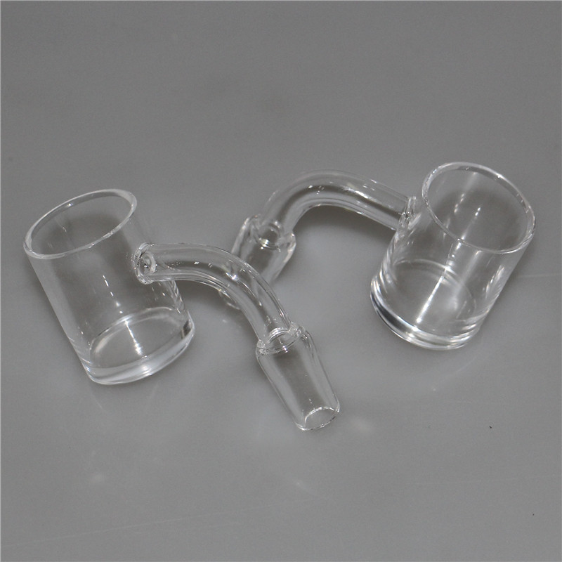 Smoking 30mm OD Flat Top quartz bangers 4mm Clear Bottom 10mm 14mm 18mm male female quartz banger nail For Glass ash cacther dabber tool oil rig