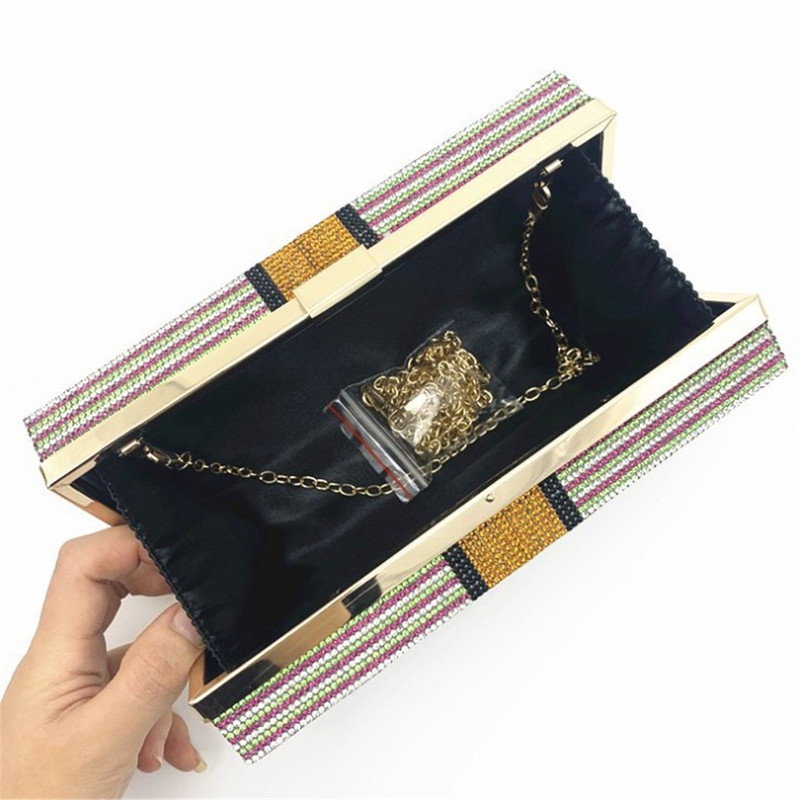 Abendtaschen Bling Geldbörsen Kristall Diamant Frauen Abendessen Tasche Clutch Geldbörse Tragbare Hochzeit Party Schulter Handtasche Geld 220913299p