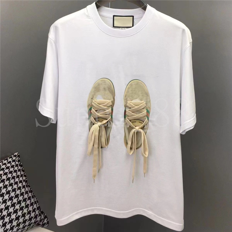 Men's T-Shirts Summer Fashion Short Sleeve Shoelace tee loose designer mens t shirt loose hip hop tshirts printing shorts s-7xl size