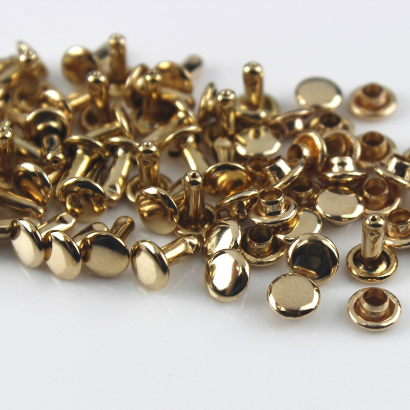 craft tools 6mm 8mm Metal Double Cap Rivets Studs Round Rivet for Leather Craft Bag Belt Garments Hat Shoes Pet Collar DIY repair