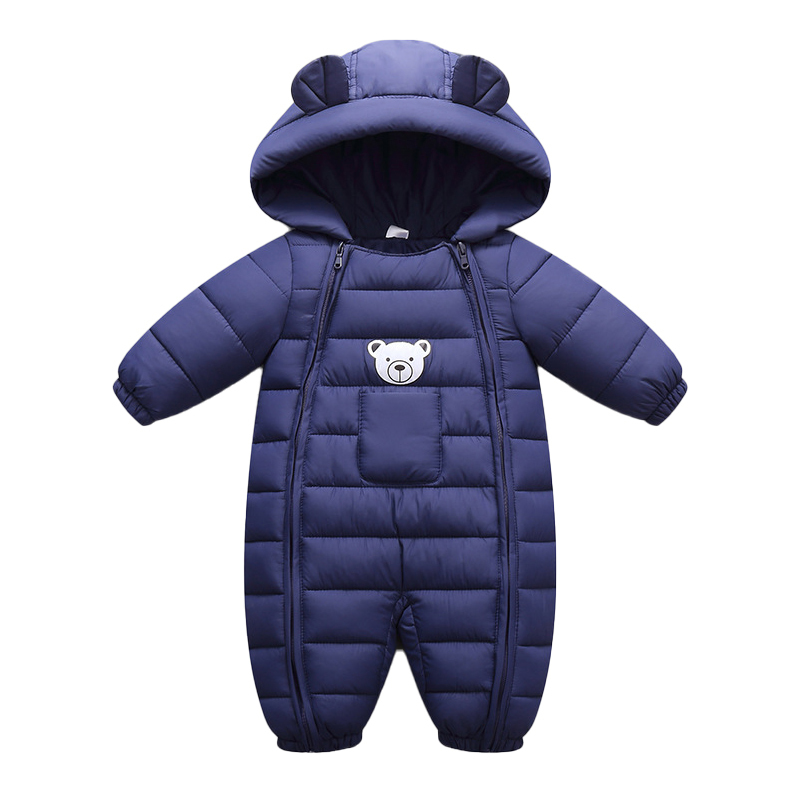 Rompers Christmas Baby Clothes For born Autumn Winter Warm Cute Double Zipper Bear Jumpsuits Infant Baby Romper Kids Overalls 018M 220913