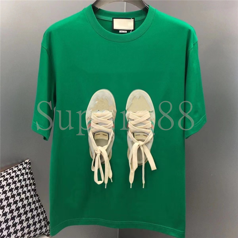 Mens T-shirts Summer Fashion Short Sleeve Shoelace Tee Loose Designer Mens T Shirt Loose Hip Hop Tshirts Printing Shorts S-7XL Size