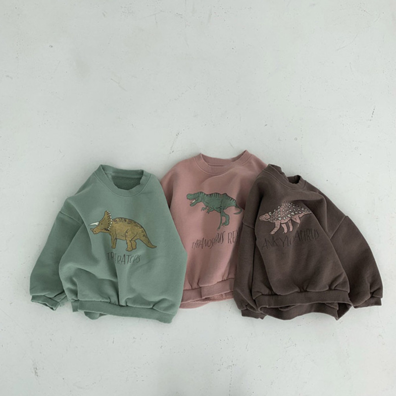 Pullover Infantile Coreano inverno top baby adorabile Dinosauro Peluche comodo Pullover abbigliamento bambini maglione ragazzo 220914