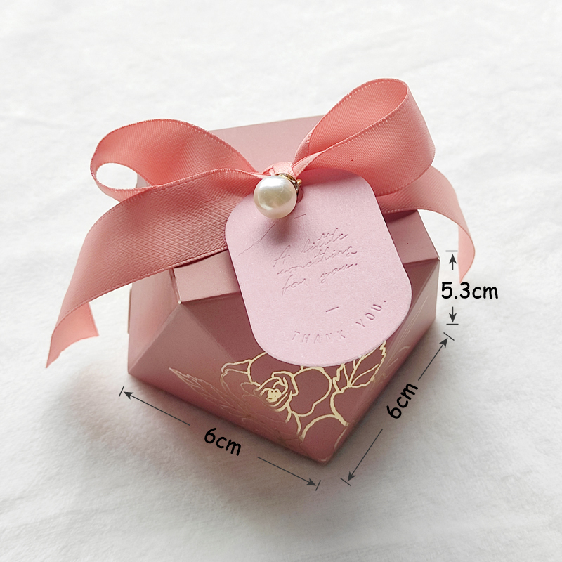 Gift Wrap Gift Box Pink/Bule/Marble Diamond Shape Baby Shower Birthday Party Packaging Candy Boxes Wedding Favors Decoration for Guests 220913