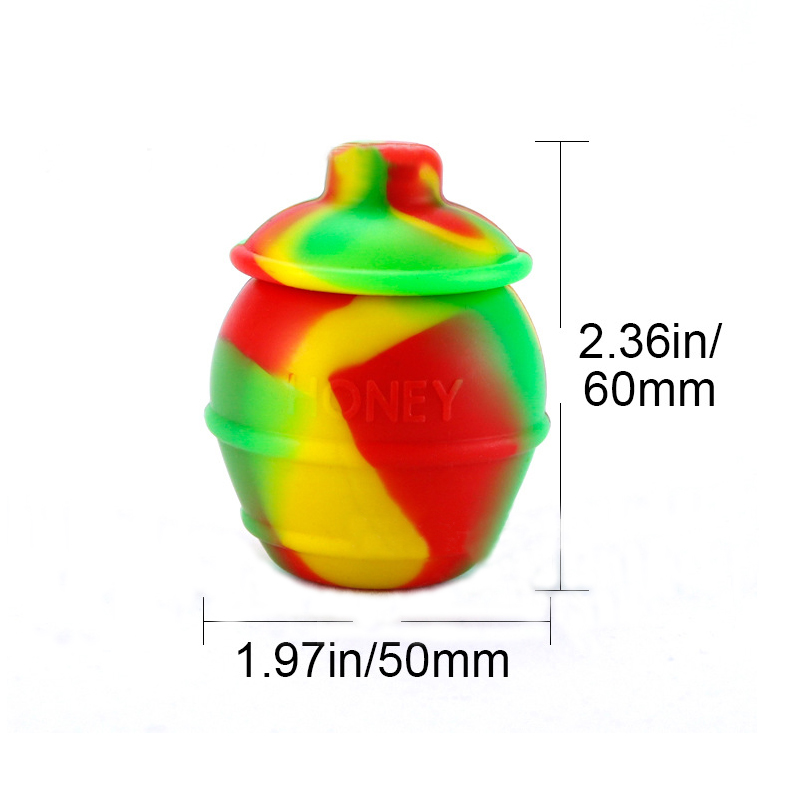 Frasco de recipiente de armazenamento de óleo de cera de silicone com tampa de grau alimentício, pasta grossa, estoque, acessórios para fumar