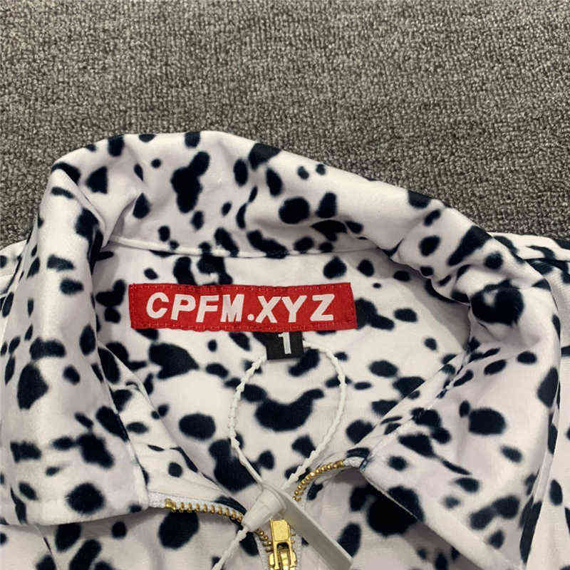 Men's Jackets CPFM.XYZ Ranch Zip Jacket Men Women 1 1 High Quality Shirt Wool Jersey Spotted Leopard Zip-up Coats T220914