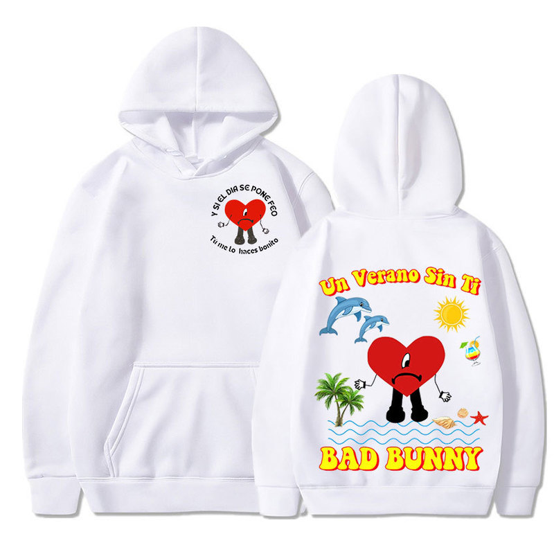 Men's Hoodies Sweatshirts Bad Bunny UN VERANO SIN TI Music Album Print Hoodie Streetwear Oversized Long Sleeves Unisex Tracksuit 220915