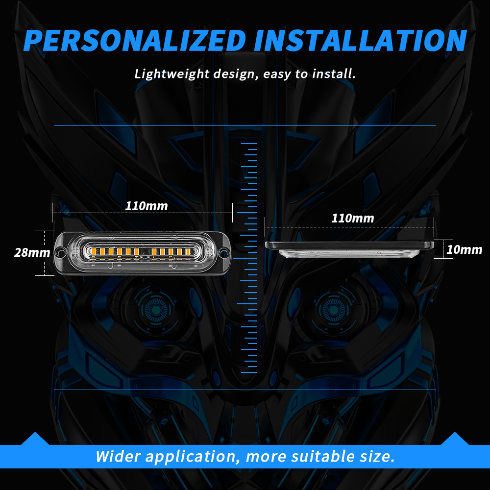 Lumières d'urgence de voiture 12V 12LED 4 en 1 fonction de synchronisation Super lumineuse avertissement de danger lumière de calandre stroboscopique avec boîtier de commande 4 pièces